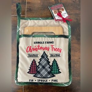 Christmas Pot Holder, cutting board, & Cinnamon Muffin Mix